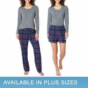 Eddie Bauer Ladies' 3-Piece Waffle Fleece Pajama Set